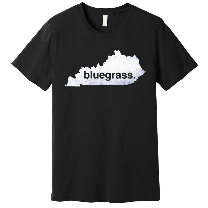 Kentucky Bluegrass Bluegrass Map Of Kentucky Premium T-Shirt