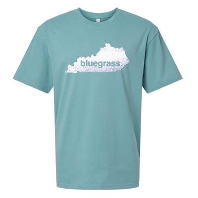 Kentucky Bluegrass Bluegrass Map Of Kentucky Sueded Cloud Jersey T-Shirt