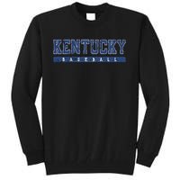 Kentucky Baseball Blue Vintage Text Tall Sweatshirt