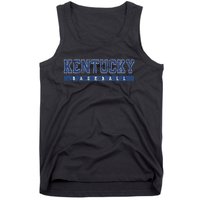 Kentucky Baseball Blue Vintage Text Tank Top