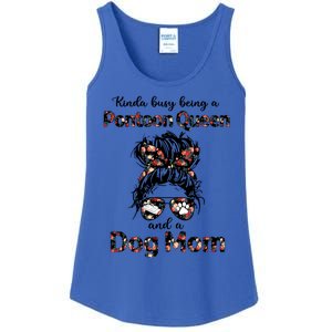 Kinda Busy Being A Pontoon Queen And A Dog Momgiftdog Lovers Gift Ladies Essential Tank