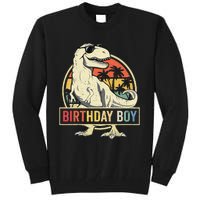 Kids Birthday Boy Dino T Rex Dinosaur Matching Family Tall Sweatshirt