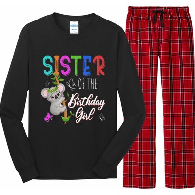 Koala Bear Birthday Sister Of The Birthday Koalas Bday Long Sleeve Pajama Set