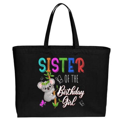 Koala Bear Birthday Sister Of The Birthday Koalas Bday Cotton Canvas Jumbo Tote