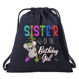 Koala Bear Birthday Sister Of The Birthday Koalas Bday Drawstring Bag