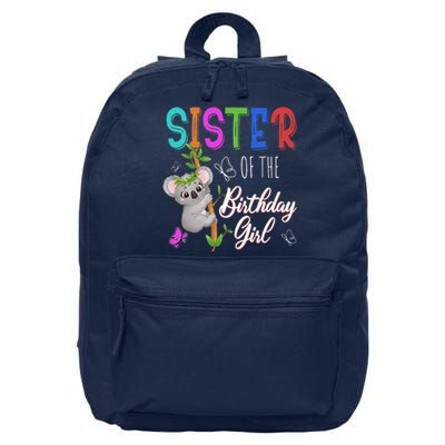 Koala Bear Birthday Sister Of The Birthday Koalas Bday 16 in Basic Backpack