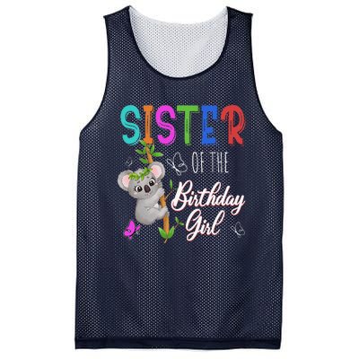 Koala Bear Birthday Sister Of The Birthday Koalas Bday Mesh Reversible Basketball Jersey Tank