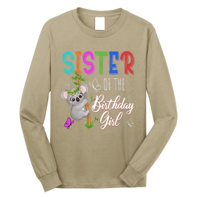 Koala Bear Birthday Sister Of The Birthday Koalas Bday Long Sleeve Shirt