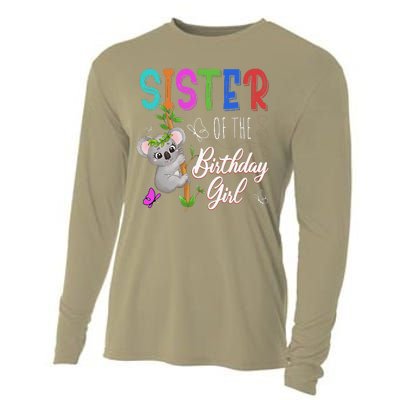 Koala Bear Birthday Sister Of The Birthday Koalas Bday Cooling Performance Long Sleeve Crew