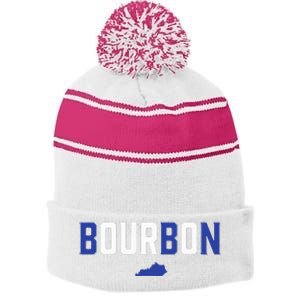 Kentucky Bourbon Bbn Stripe Pom Pom Beanie