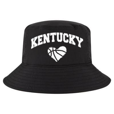 Kentucky Blue Basketball Heart Design Cool Comfort Performance Bucket Hat