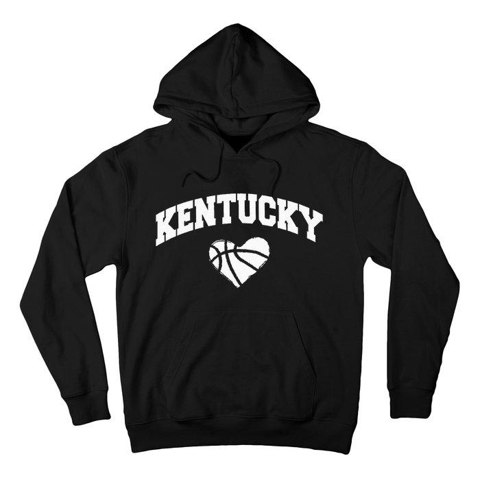 Kentucky Blue Basketball Heart Design Hoodie