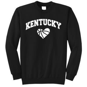 Kentucky Blue Basketball Heart Design Sweatshirt