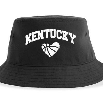 Kentucky Blue Basketball Heart Design Sustainable Bucket Hat