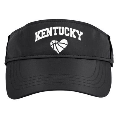 Kentucky Blue Basketball Heart Design Adult Drive Performance Visor