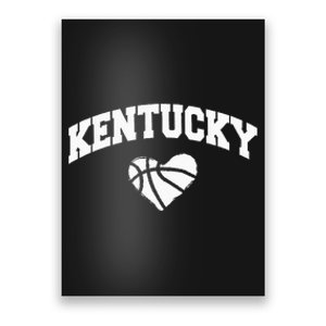 Kentucky Blue Basketball Heart Design Poster