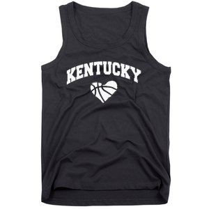 Kentucky Blue Basketball Heart Design Tank Top