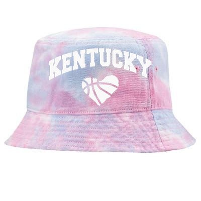 Kentucky Blue Basketball Heart Design Tie-Dyed Bucket Hat