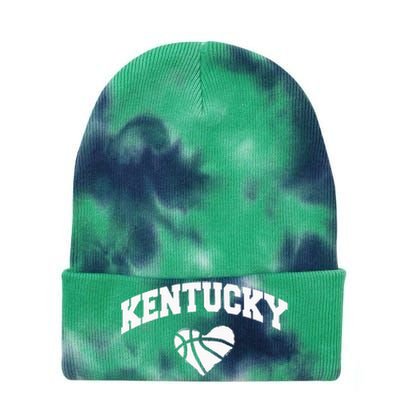 Kentucky Blue Basketball Heart Design Tie Dye 12in Knit Beanie