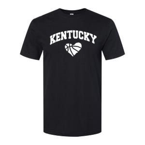 Kentucky Blue Basketball Heart Design Softstyle CVC T-Shirt