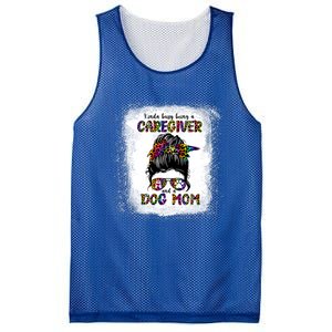 Kinda Busy Being A Caregiver And A Dog Mom Mother's Day Gift Mesh Reversible Basketball Jersey Tank