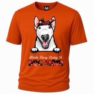 Kinda Busy Being A Dog Mom Floral Cooling Performance Crew T-Shirt