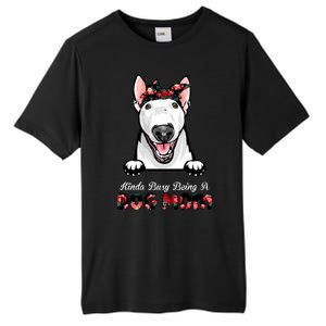 Kinda Busy Being A Dog Mom Floral Tall Fusion ChromaSoft Performance T-Shirt