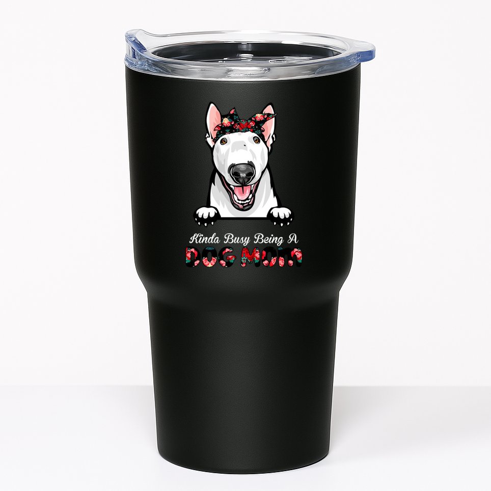 Kinda Busy Being A Dog Mom Floral Tumbler