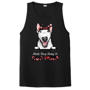 Kinda Busy Being A Dog Mom Floral PosiCharge Competitor Tank