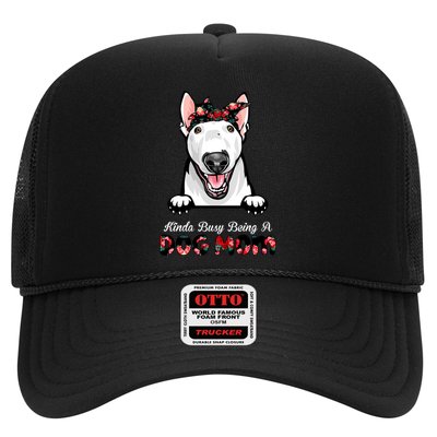 Kinda Busy Being A Dog Mom Floral Trucker Hat