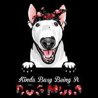 Kinda Busy Being A Dog Mom Floral Zip Tote Bag