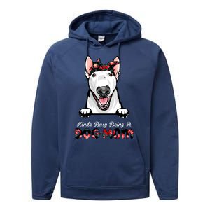 Kinda Busy Being A Dog Mom Floral Performance Fleece Hoodie