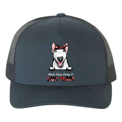 Kinda Busy Being A Dog Mom Floral Yupoong Adult 5-Panel Trucker Hat