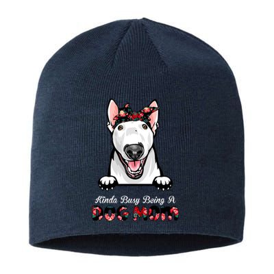 Kinda Busy Being A Dog Mom Floral Sustainable Beanie