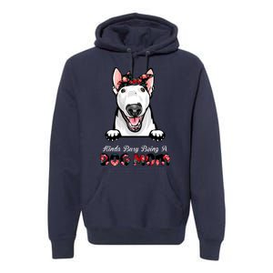 Kinda Busy Being A Dog Mom Floral Premium Hoodie