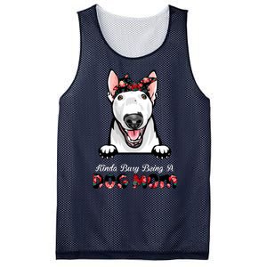 Kinda Busy Being A Dog Mom Floral Mesh Reversible Basketball Jersey Tank