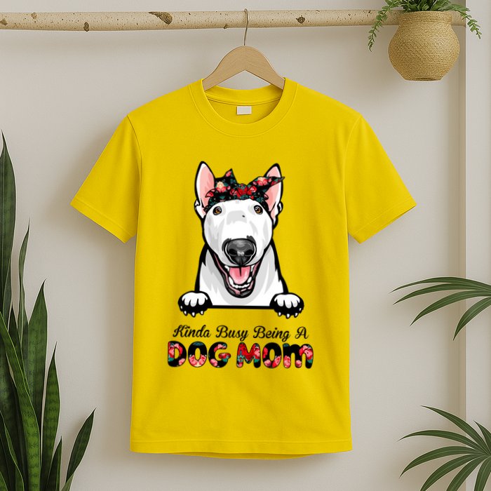 Kinda Busy Being A Dog Mom Floral T-Shirt