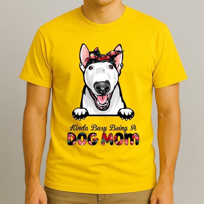 Kinda Busy Being A Dog Mom Floral T-Shirt