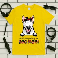 Kinda Busy Being A Dog Mom Floral T-Shirt