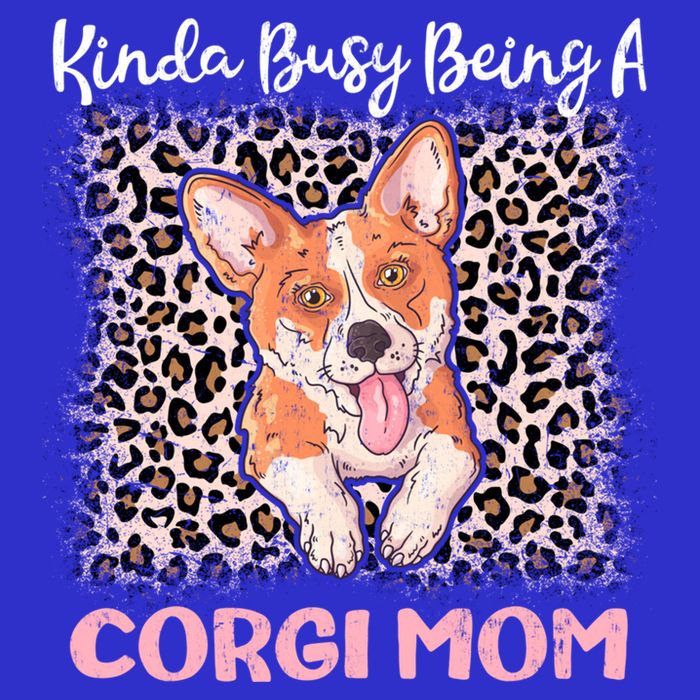 Kinda Busy Being A Corgi Mom Pembroke Welsh Dog Mama Leopard Gift Baby Bodysuit
