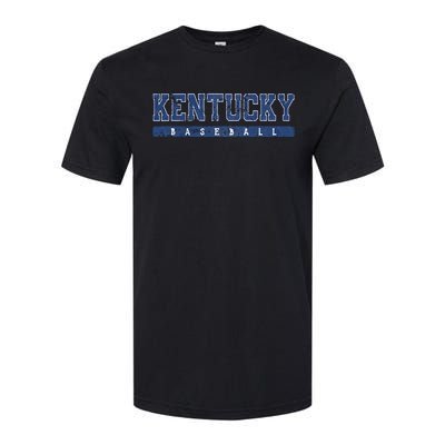 Kentucky Baseball Blue Vintage Text Softstyle CVC T-Shirt