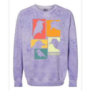 Kookaburra Birder Birdwatcher Ornithology Birds Silhouettes Colorblast Crewneck Sweatshirt