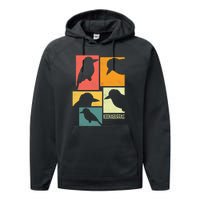 Kookaburra Birder Birdwatcher Ornithology Birds Silhouettes Performance Fleece Hoodie