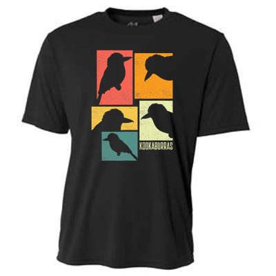 Kookaburra Birder Birdwatcher Ornithology Birds Silhouettes Cooling Performance Crew T-Shirt