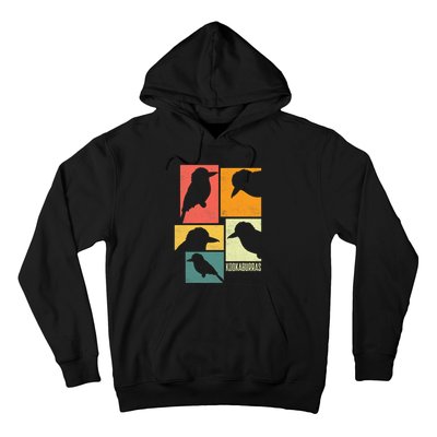 Kookaburra Birder Birdwatcher Ornithology Birds Silhouettes Hoodie