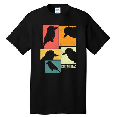 Kookaburra Birder Birdwatcher Ornithology Birds Silhouettes Tall T-Shirt