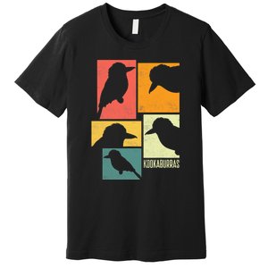 Kookaburra Birder Birdwatcher Ornithology Birds Silhouettes Premium T-Shirt