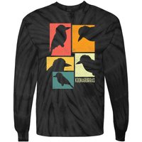 Kookaburra Birder Birdwatcher Ornithology Birds Silhouettes Tie-Dye Long Sleeve Shirt