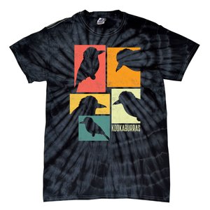 Kookaburra Birder Birdwatcher Ornithology Birds Silhouettes Tie-Dye T-Shirt