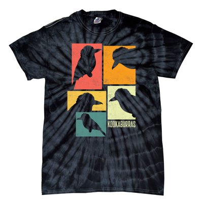 Kookaburra Birder Birdwatcher Ornithology Birds Silhouettes Tie-Dye T-Shirt